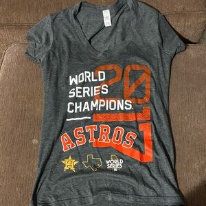 Gray Astros World Series Champions T-Shirt